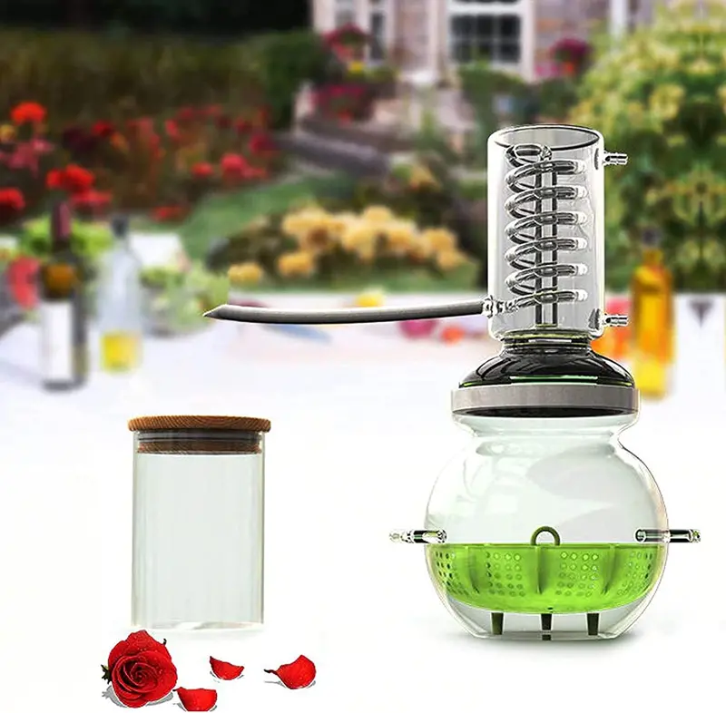 1-Gallon Essential Oil Distillation Kit With Hydrosol Separator – Compact Countertop Water & Aromatic Extractor (450 Cm Tall) 1