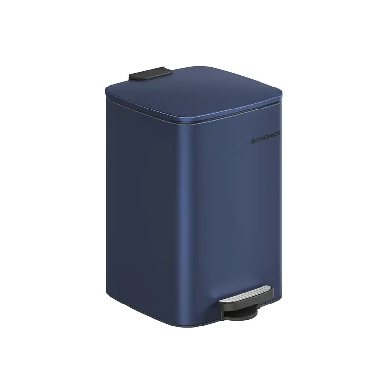20L Ink Black Steel Pedal Bin – Compact Foot-Operated Trash Can With Removable Inner Bucket 4