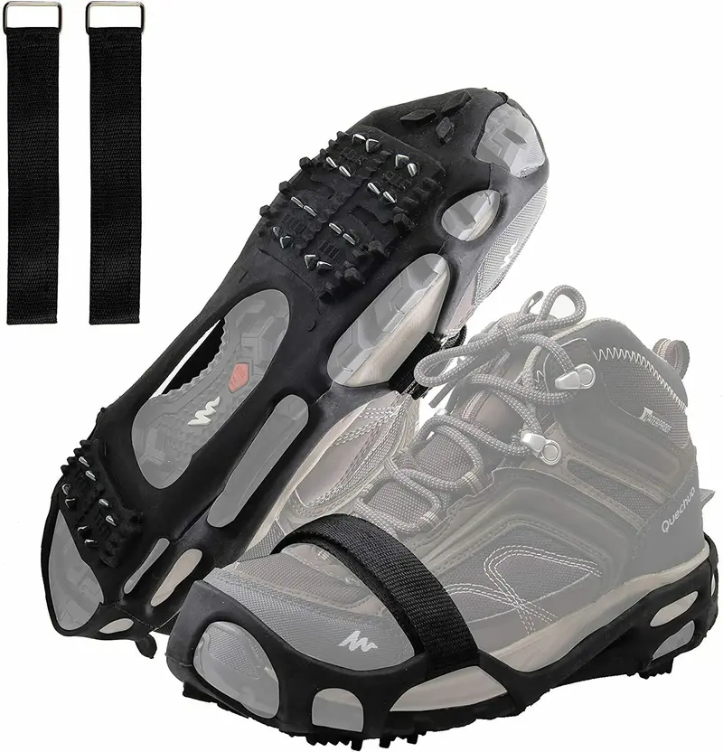 24-Tooth Ice Crampons – Heavy-Duty Winter Traction Cleats For Hiking, Fishing, And Off-Trail Use 1