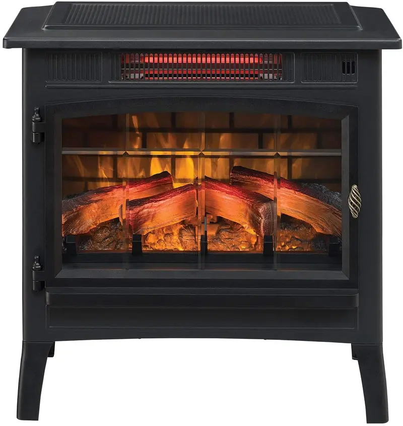 3D Infrared Electric Fireplace Stove – Compact Portable Space Heater With Remote Control 1