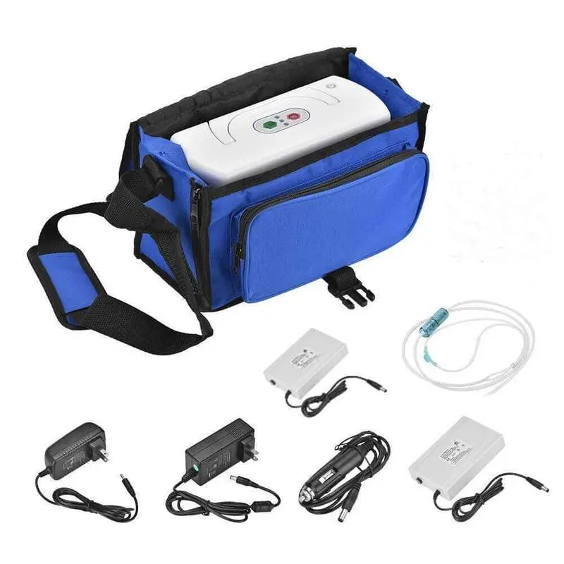 3L/Min Portable Continuous-Flow Oxygen Concentrator With Dual Batteries & Carry Bag – Tp-B1 1