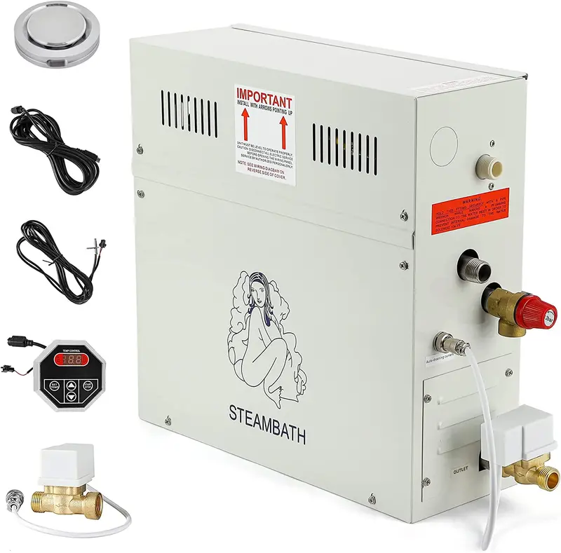 4.5 Kw Self-Draining Steam Generator For Home Sauna, Shower, And Spa Installations 1