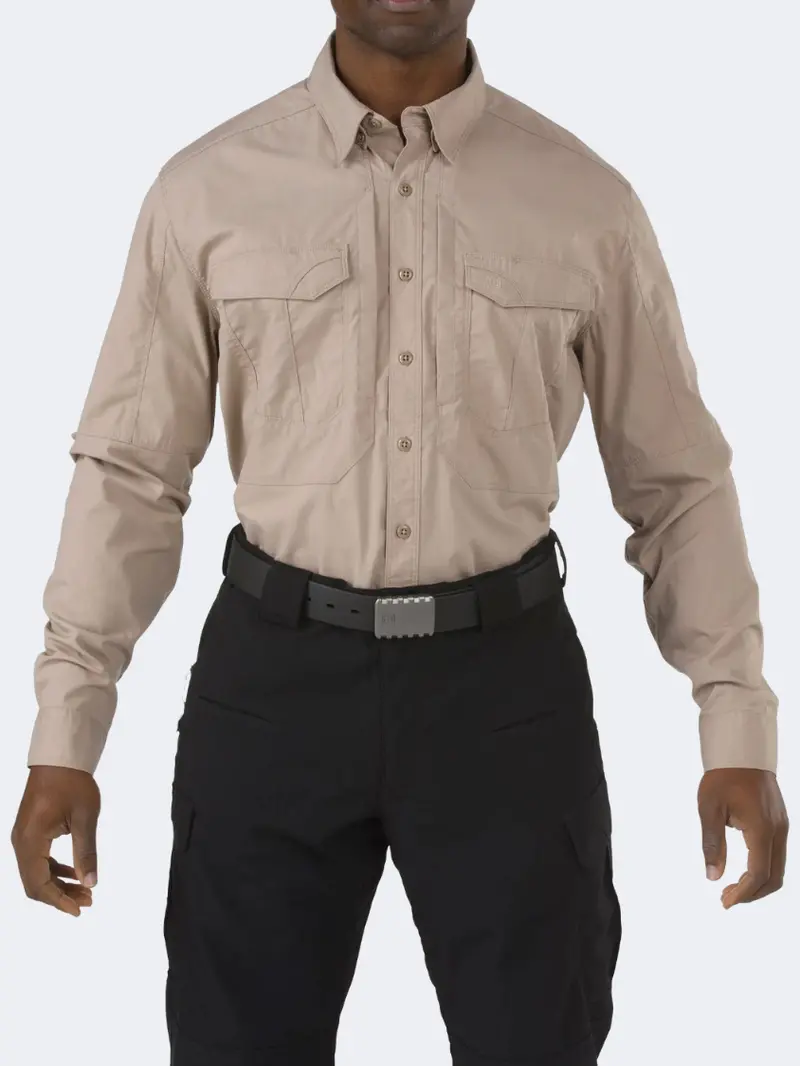 5.11 Stryke Tactical Shirt – Men’S Khaki Performance Duty Wear 1