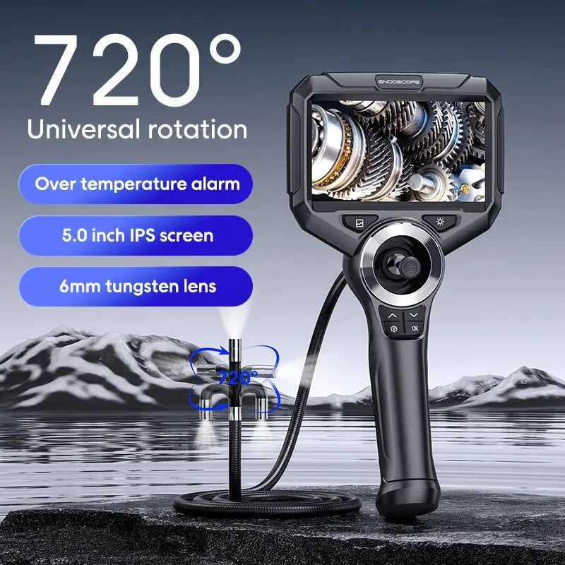 5-Inch Articulating Borescope With Joystick Control For Automotive, Industrial, And Security Inspections 1