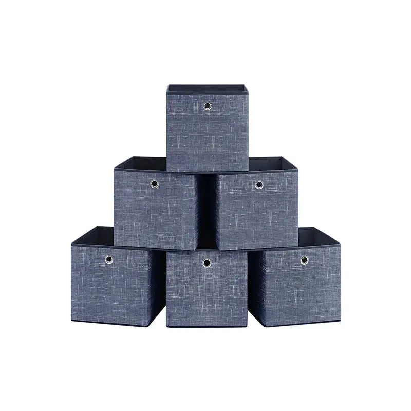 6-Pack Foldable Shoe Storage Boxes – 30 Cm Non-Woven Fabric, Handles, Shelf & Cube Compatible 1
