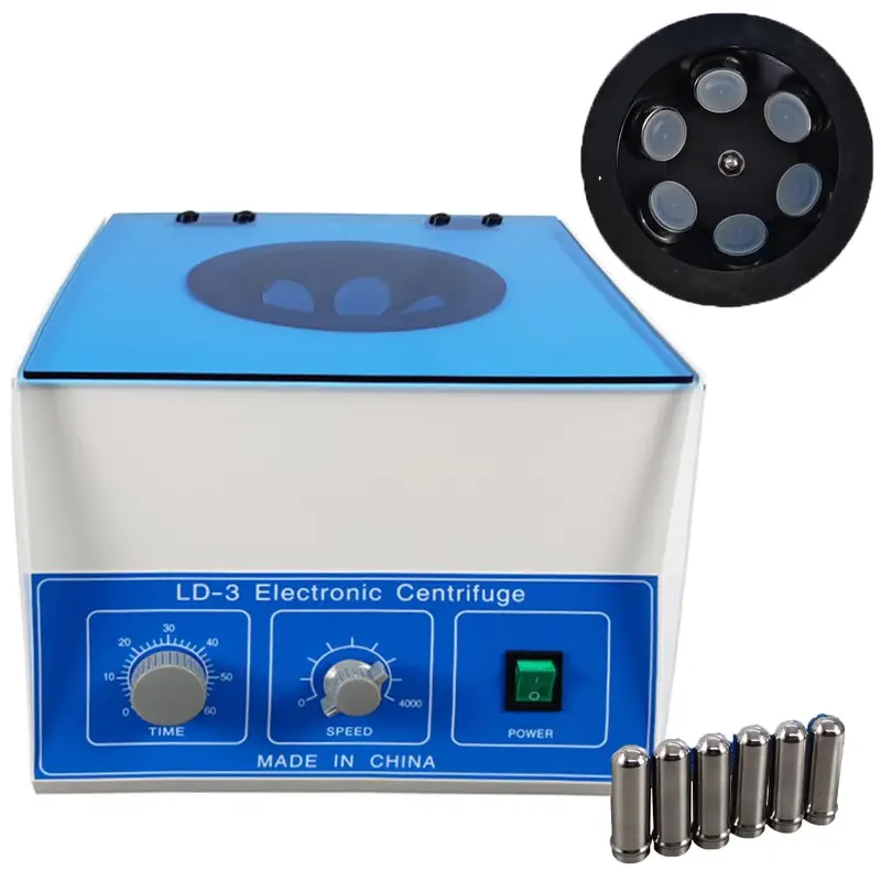 6-Position 50Ml Benchtop Centrifuge With Stepless Speed Control And Blue Protective Cover 1