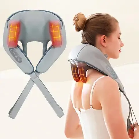 6D Wireless Shiatsu Massager: Deep-Tissue Heat Therapy Unit For Neck, Back, Legs, And Shoulders 1