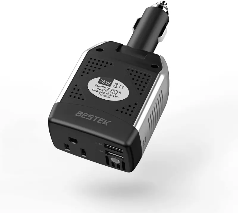 75W Compact Car Power Inverter – 12V Dc To 110V Ac Voltage Converter 1