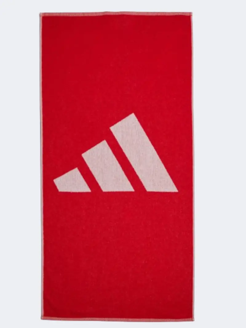 Adidas 3-Bar Training Towel – Scarlet And White 1