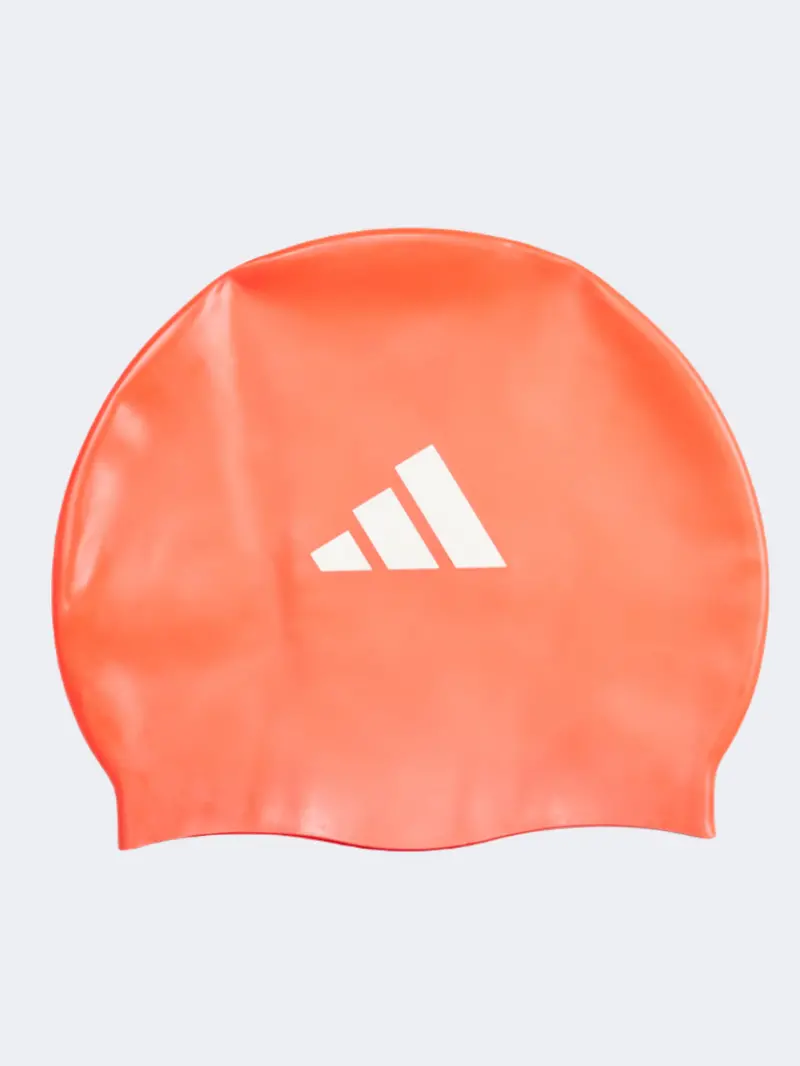 Adidas 3S Kids’ Training Swim Cap – Bright Red And White 1