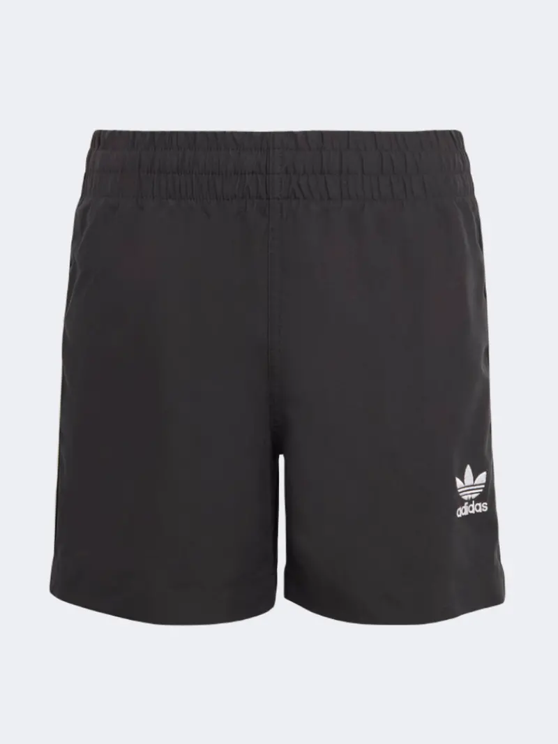 Adidas Adicolor Boys’ Swim Shorts – Black And White Striped 1