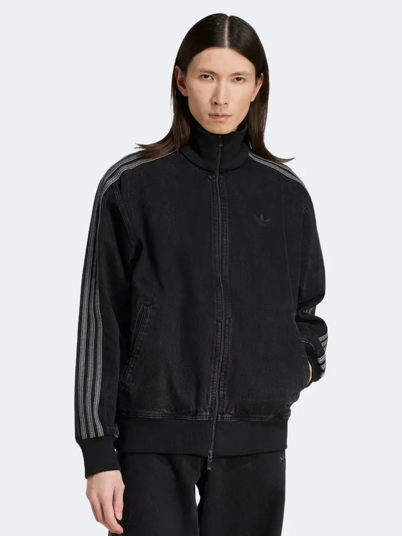 Adidas Adicolor Denim Firebird Black Men'S Track Jacket 1