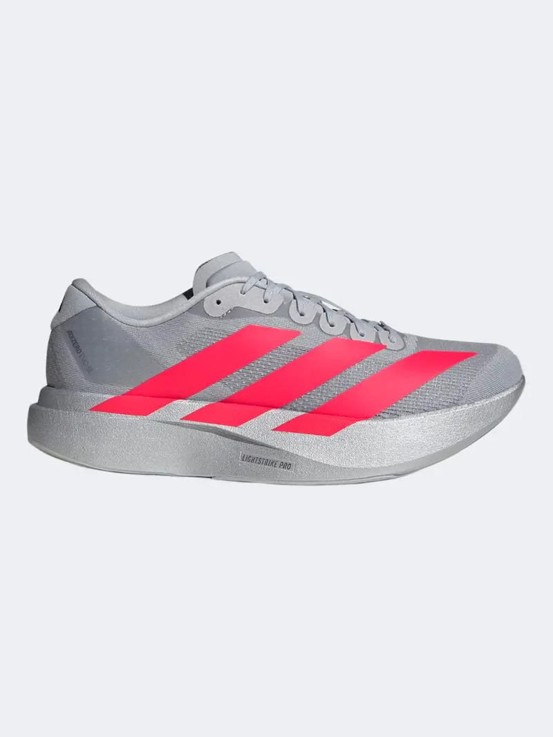 Adidas Adizero Evo Sl Men'S Running Shoes – Silver Metallic & Red 1