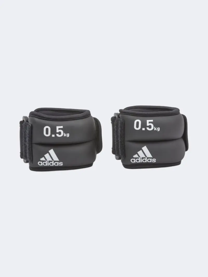 Adidas Adjustable Ankle/Wrist Weights – 0.5Kg Per Piece, Black 1