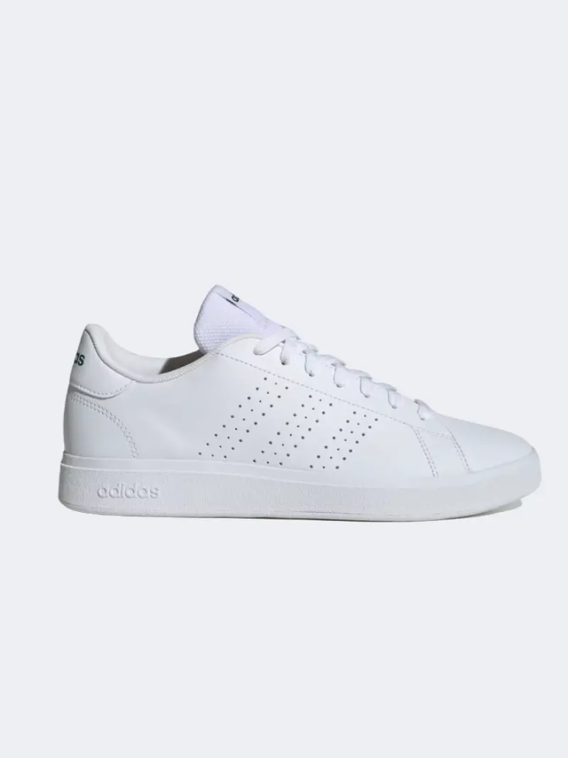 Adidas Advantage Base 2.0 Men'S White And Green Sportswear Shoes 1