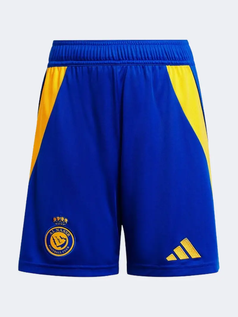 Adidas Al Nassr Fc 24 Home Blue And Yellow Football Shorts For Boys 1