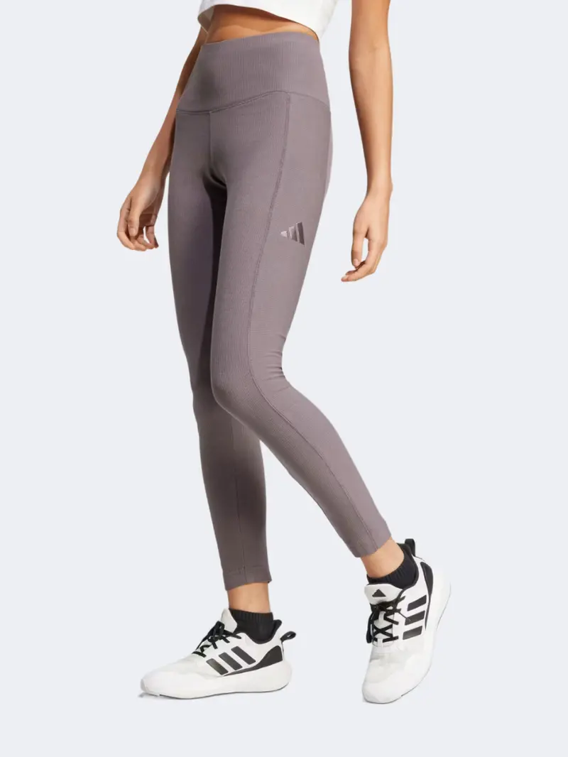 Adidas All Szn Ribbed 7/8-Length Leggings For Women – Grey 1
