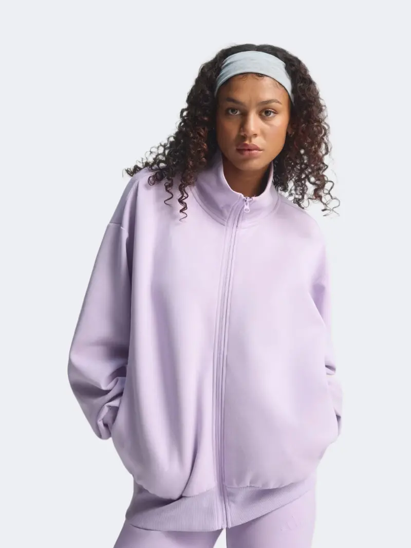 Adidas All Szn Soft Lux Full-Zip Track Top – Women'S Powder Plum 1