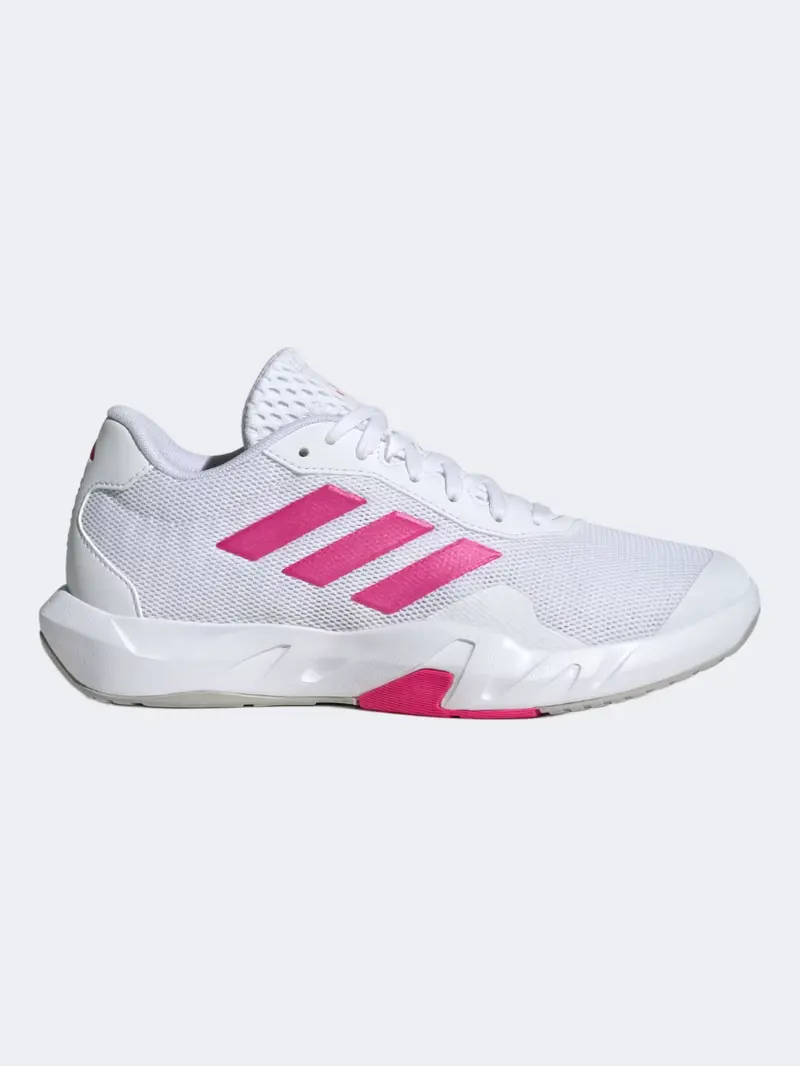Adidas Amplimove Tennis Shoes For Women – White, Pink & Grey 1