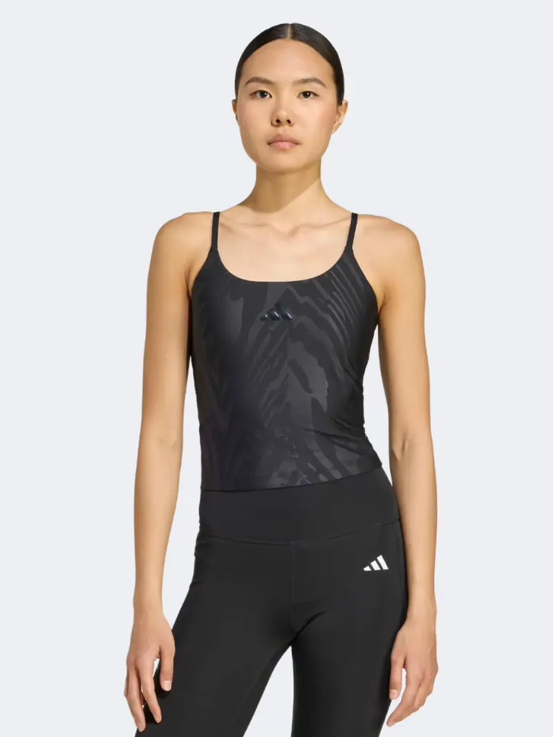 Adidas Aop Optime Training Tank – Women’S Black 1