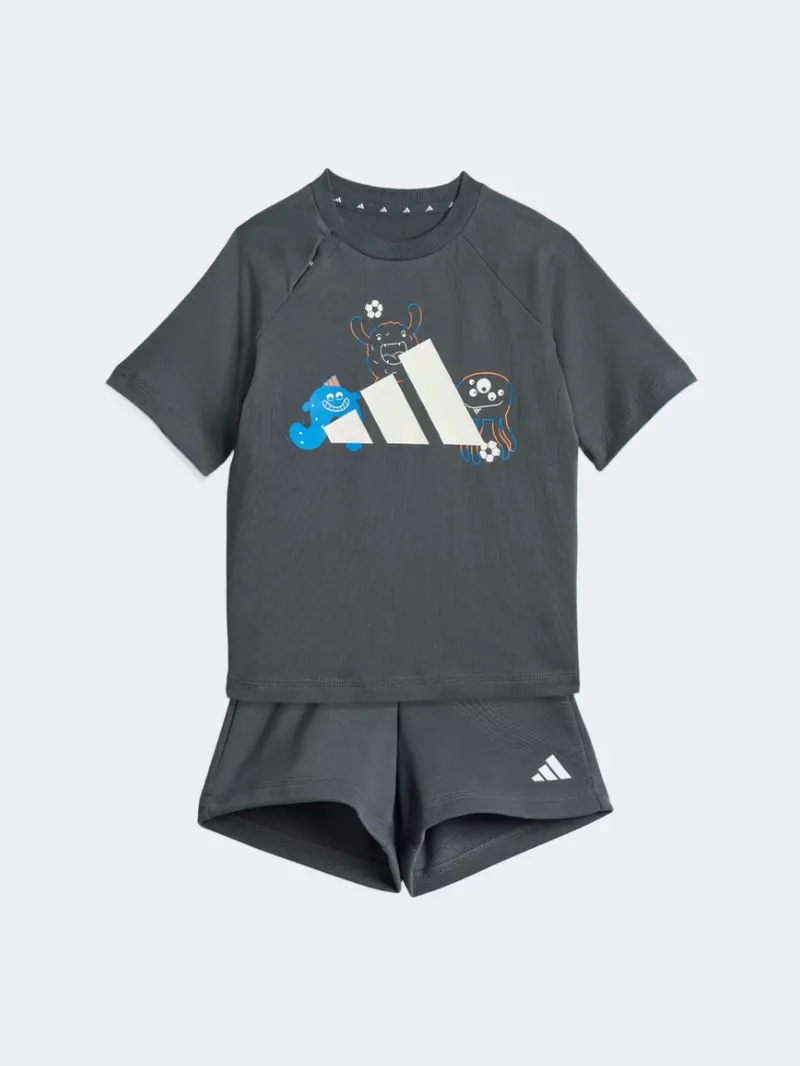 Adidas Baby Boys' Tiro Nster Matching Set – Grey & White 1