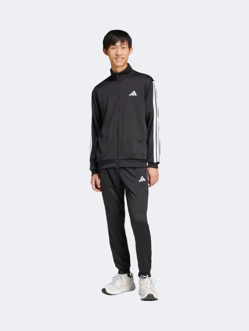Adidas Basic French Terry Men'S Matching Tracksuit – Black 1