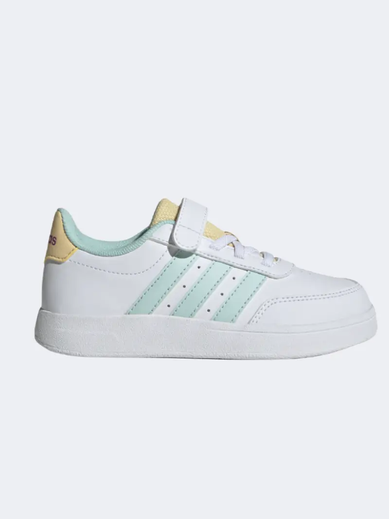 Adidas Breaknet 2 Girls' Sportswear Shoes – White, Aqua & Tint Blue 1