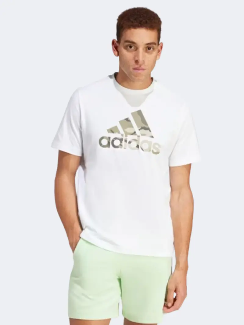 Adidas Camo Men'S White Athletic T-Shirt 1