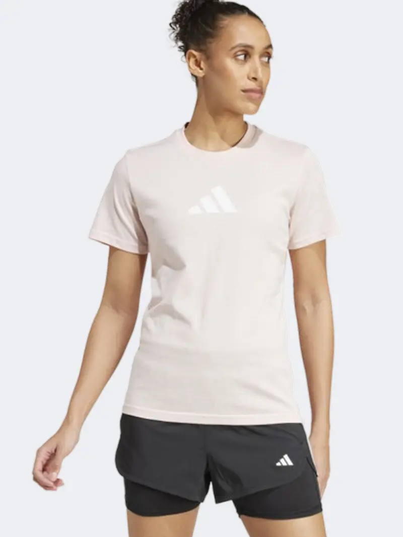 Adidas Category Graphic Women'S Sandy Pink Training T-Shirt 1