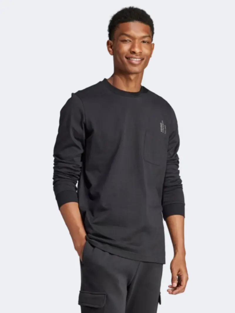 Adidas City Escape Long Sleeve – Men'S Black Sportswear Layering Top 1