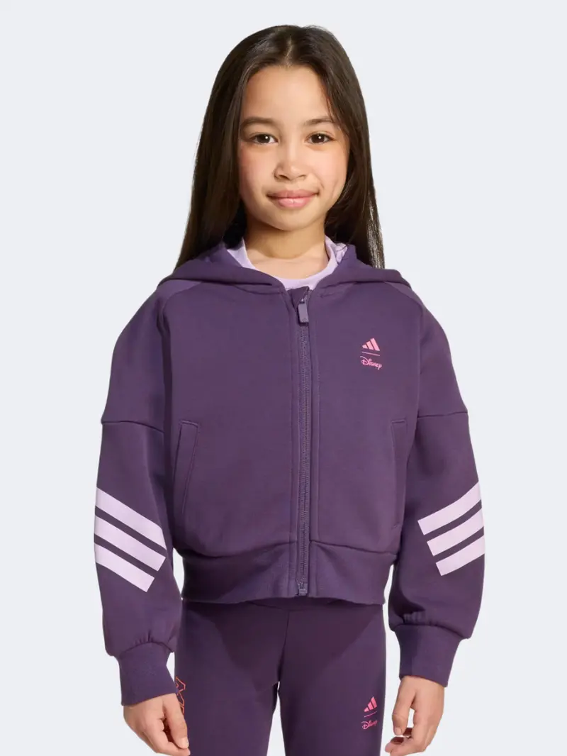 Adidas Disney Minnie Mouse Girls' Aurora Plum & Pink Hoodie 1