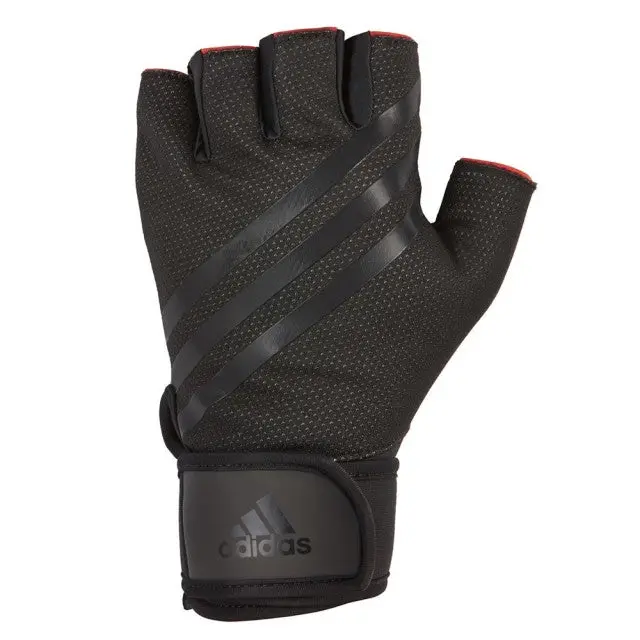Adidas Elite Fitness Gloves – Black, Red & Silver Accents 1