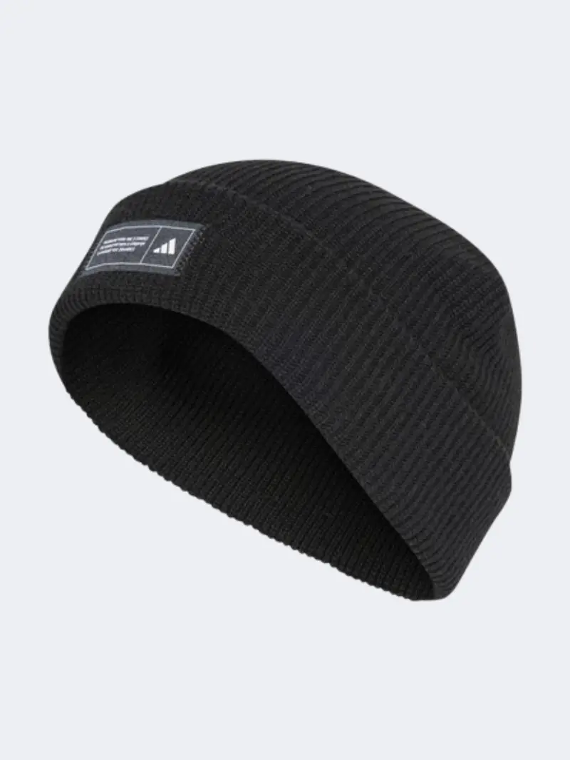 Adidas Essential Unisex Training Beanie In Black And White 1