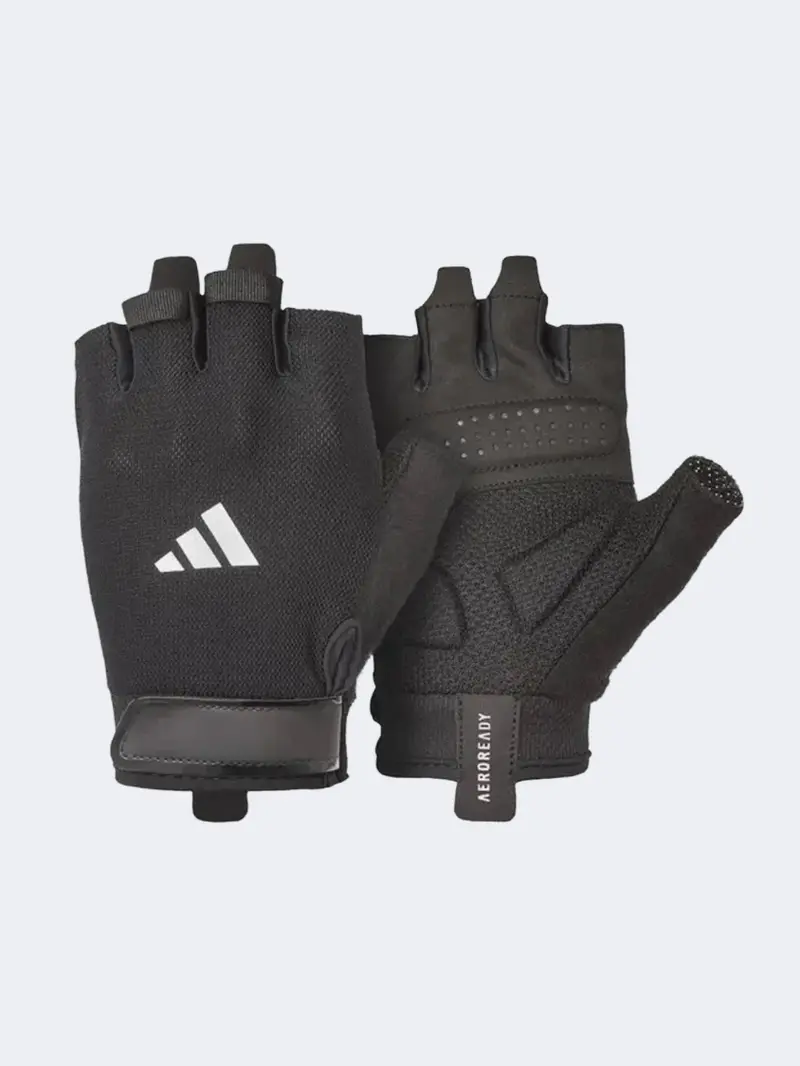 Adidas Essential Unisex Workout Gloves In White 1
