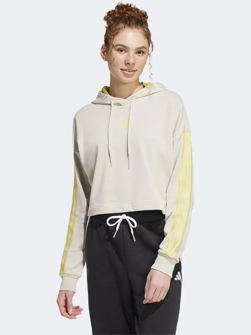 Adidas Essentials 3-Stripes French Terry Hoodie For Women – Wonder Alumina 1