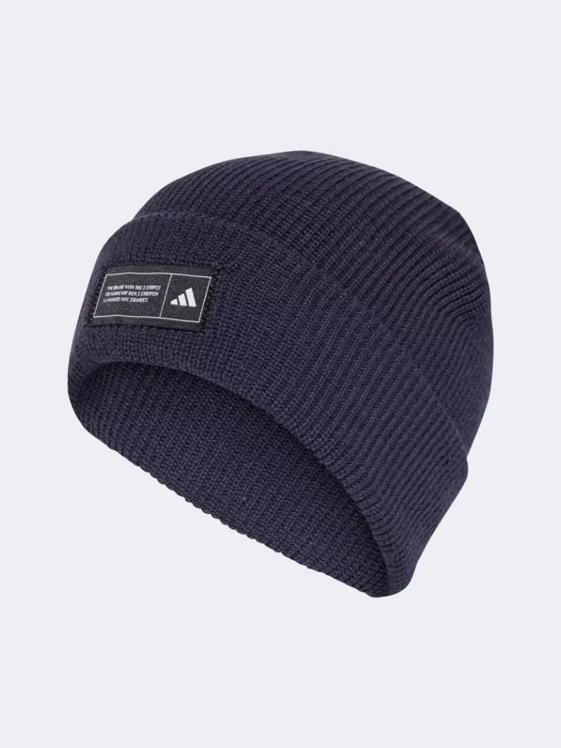 Adidas Essentials Cuffed Beanie For Men – Navy/Black/White 1