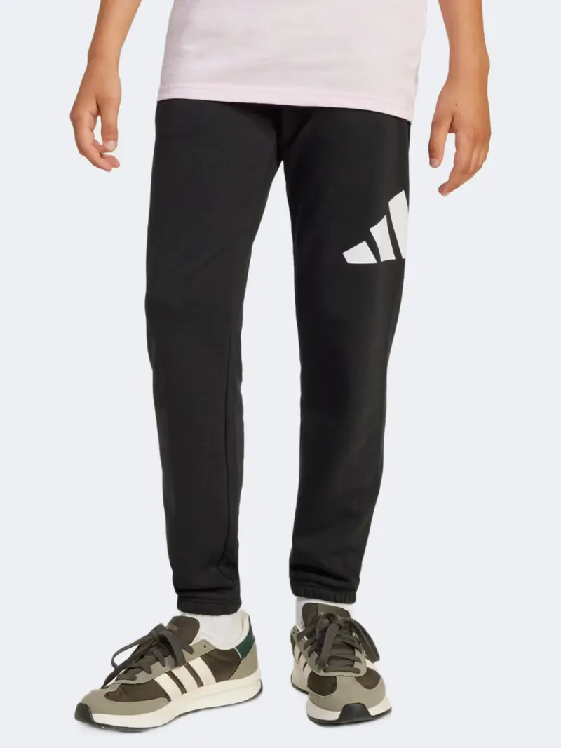 Adidas Essentials French Terry Boys' Sportswear Pants – Black/White 1