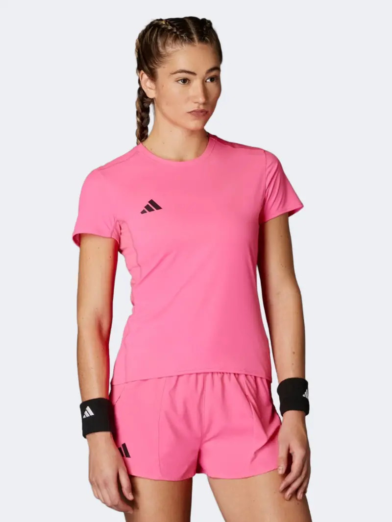 Adidas Essentials Lucid Pink Running T-Shirt For Women 1