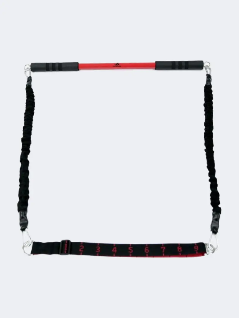 Adidas Fitness Training Bar – Durable Black & Red Resistance Bar 1