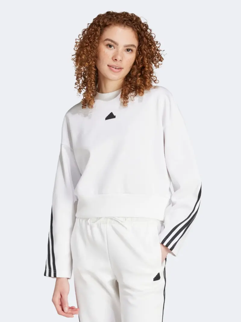Adidas Future Icons 3-Stripes Women'S White And Black Sweatshirt 1