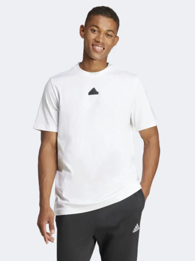 Adidas Future Icons Fractal Men'S White Cotton T-Shirt 1
