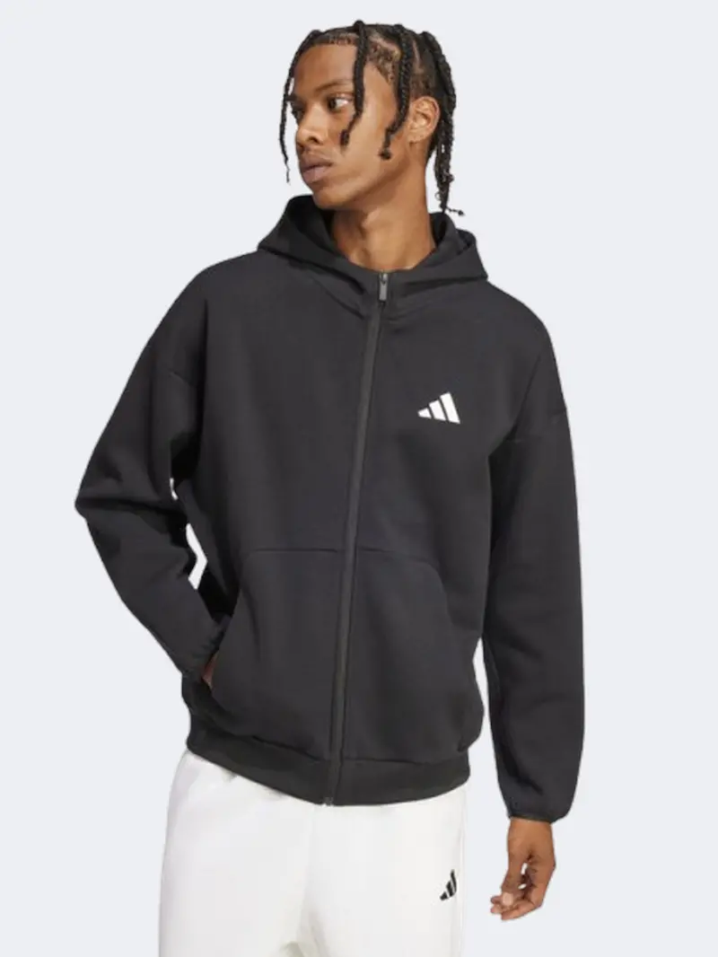 Adidas Future Icons Hoody For Men – Minimalist Black Sportswear Sweatshirt 1