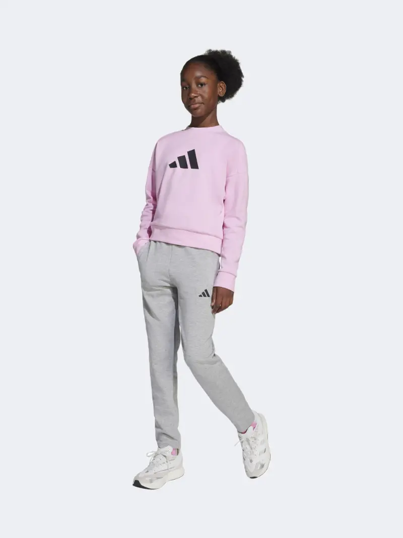 Adidas Future Icons Kids' Girls Tracksuit Set – True Pink & Black 1