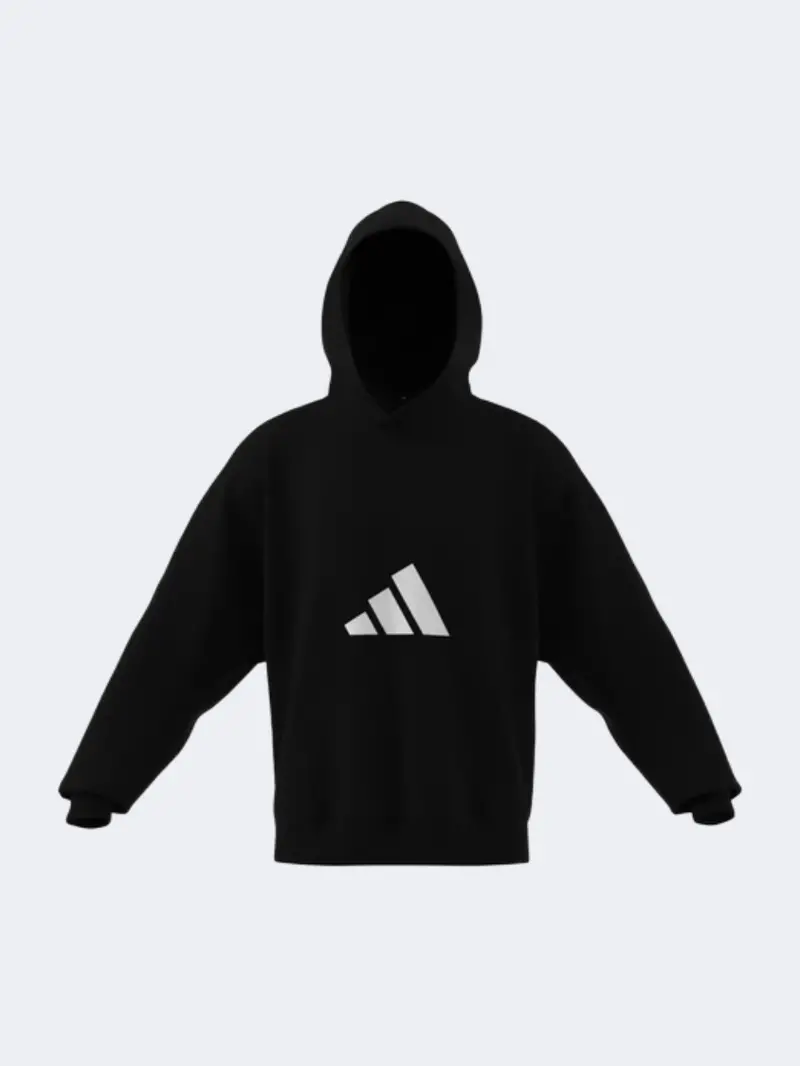 Adidas Future Icons Men'S Black Hoodie With 3-Bar Logo 1
