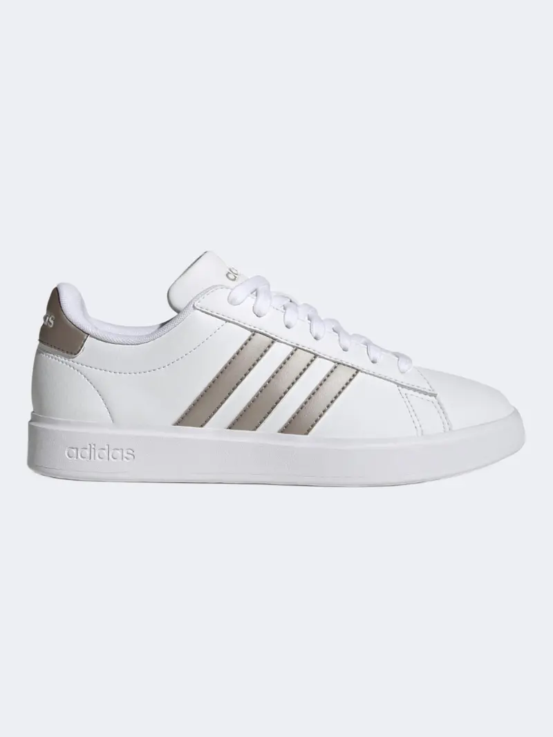 Adidas Grand Court 2.0 Women'S Sportswear Sneakers – White And Platinum 1