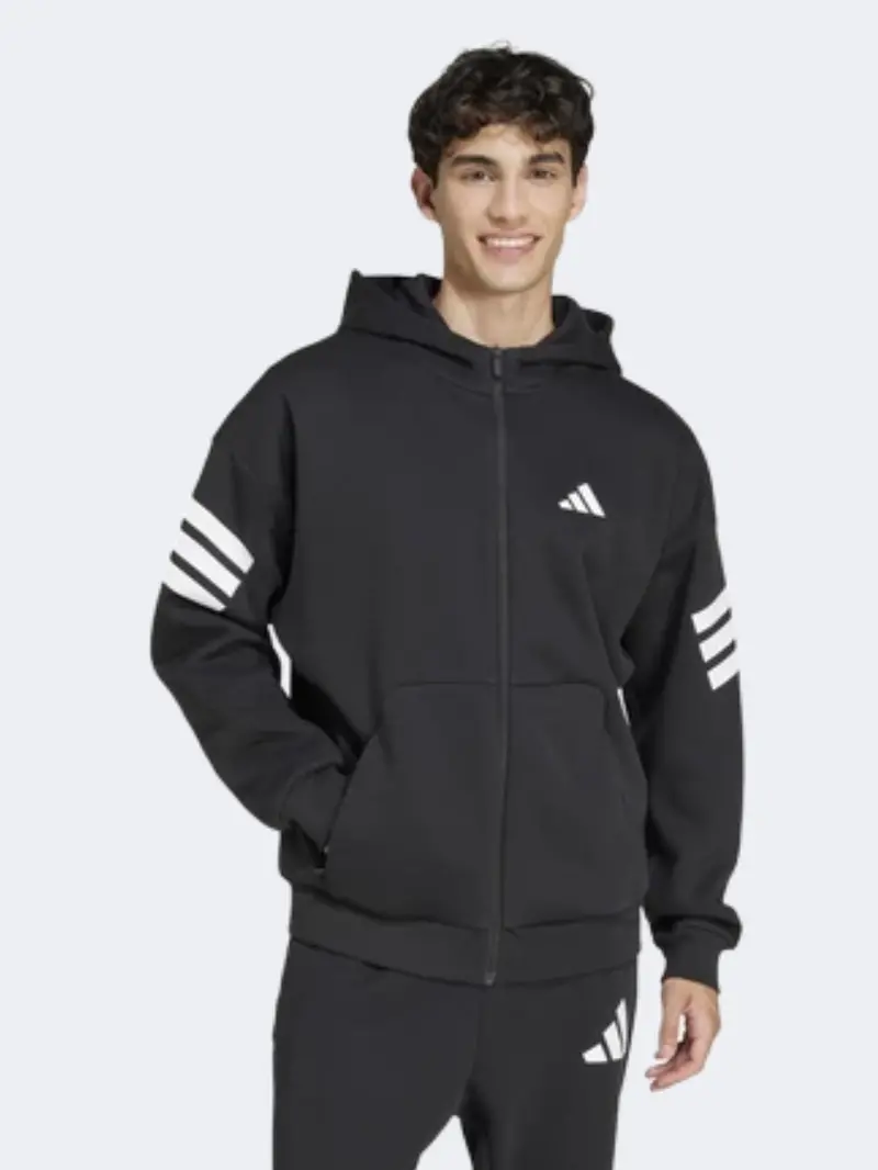 Adidas Jd4827-M Fi 3S Full-Zip Hoodie In Black 1