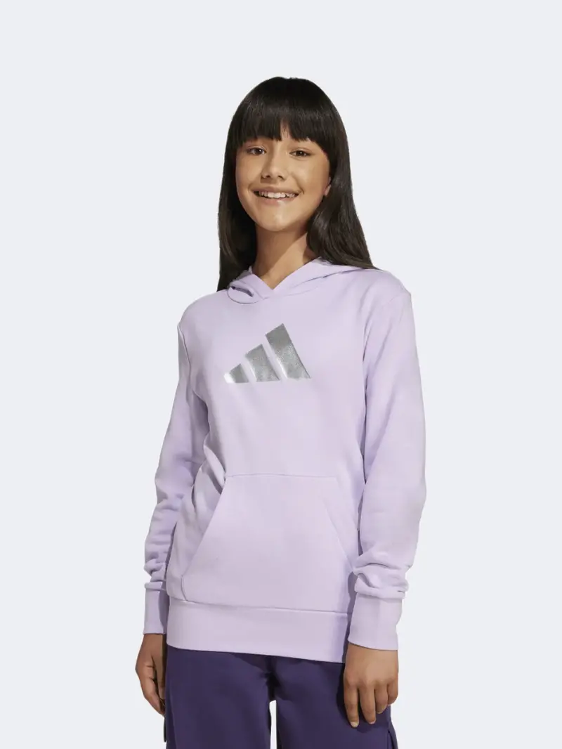 Adidas Jg Glam Hoodie For Girls – Powder Plum Sportswear 1