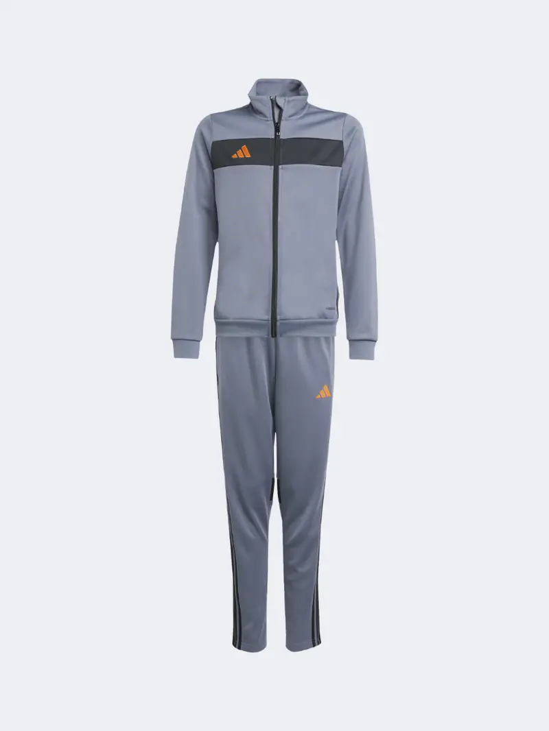 Adidas Kids' Tiro 25 Football Tracksuit For Boys – Onix & Orange 1