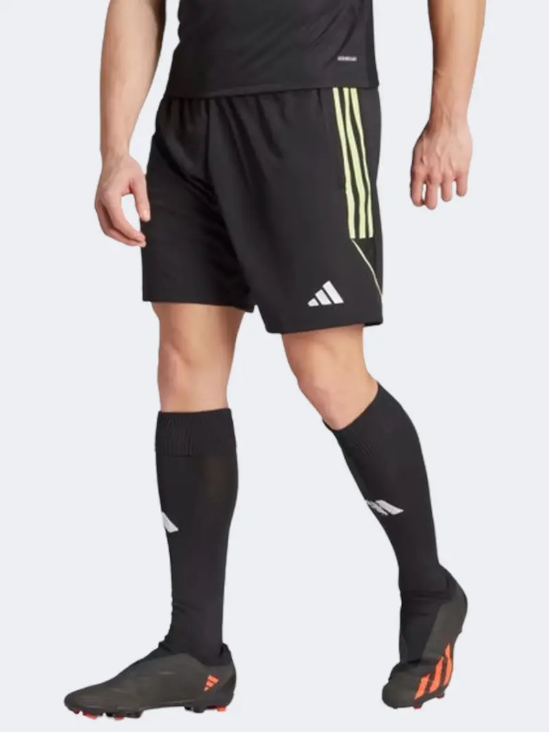 Adidas Men'S Black And Pulse Lime Tiro 23 Football Shorts 1
