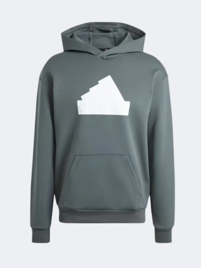 Adidas Men'S Future Icons Badge Of Sport Hoodie In Legend Ivy 1
